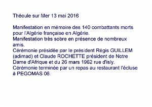 2016 05 13 THEOULE SUR MER CEREMONIE EN HOMMAGE A NOS COMBATTANTS